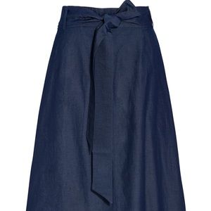 Tibi NWT Navy Wrap Skirt